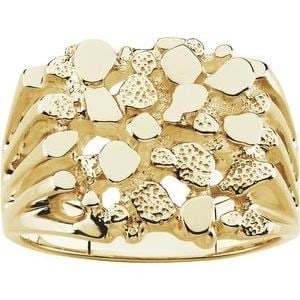 14K Yellow Gold Nugget Ring: 14K Yellow Gold Nugget Ring