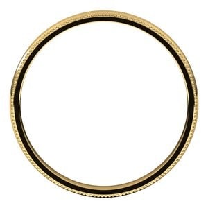 10K Yellow Gold 2.5 mm Milgrain Comfort-Fit Half Round Band Size 4.5: 10K Yellow Gold 2.5 mm Milgrain Comfort-Fit Half Round Band Size 4.5