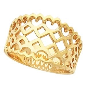 14K Yellow Gold Freeform Ring: 14K Yellow Gold Freeform Ring