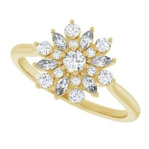 14K Yellow Gold 1/2 CTW Natural Diamond Vintage-Inspired Ring (1 of 20)