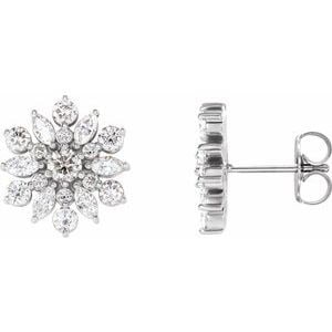 14K White Gold 1 CTW Natural Diamond Earrings (1 of 12)