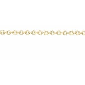 18K Yellow Gold Recycled Metal 1.5 mm Cable Chain by the Inch: 18K Yellow Gold Recycled Metal 1.5 mm Cable Chain by the Inch