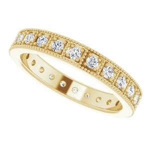 14K Yellow Gold 1/2 CTW Natural Diamond Eternity Band Size 5 (1 of 9)