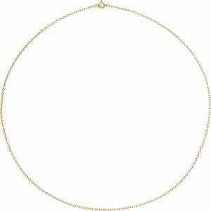10K Yellow Gold 1.7 mm Cable 16" Chain: 10K Yellow Gold 1.7 mm Cable 16" Chain
