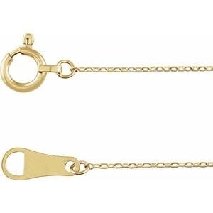 18K Yellow Gold .8 mm Cable 18" Chain: 18K Yellow Gold .8 mm Cable 18" Chain