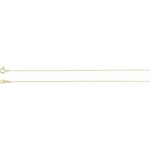 18K Yellow Gold .8 mm Cable 16" Chain: 18K Yellow Gold .8 mm Cable 16" Chain