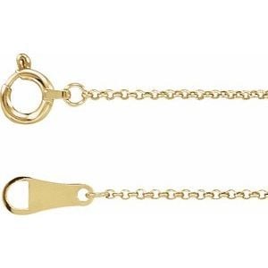 10K Yellow Gold 1 mm Rolo 16" Chain (1 of 7)