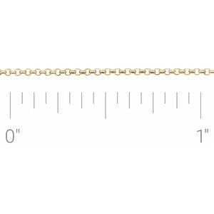 10K Yellow Gold 1 mm Rolo Chain by the Inch (1 of 10)