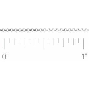 10K White Gold 1 mm Rolo Chain by the Inch (1 of 12)