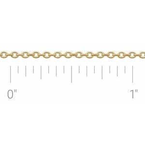 10K Yellow Gold 1.5 mm Cable Chain by the Inch: 10K Yellow Gold 1.5 mm Cable Chain by the Inch