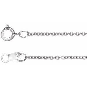 Platinum 1 mm Adjustable Cable 6 1/2-7 1/2" Chain: Platinum 1 mm Adjustable Cable 6 1/2-7 1/2" Chain