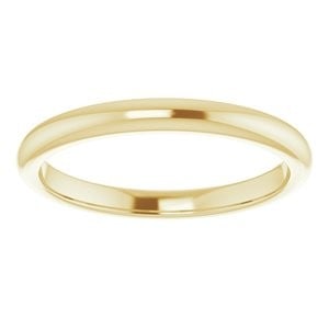 14K Yellow Gold Band for 9.4 mm Round Ring: 14K Yellow Gold Band for 9.4 mm Round Ring