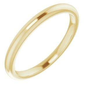 18K Yellow Gold Band for 8.2 mm Round Ring (1 of 9)