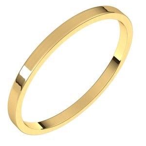 14K Yellow Gold 1.5 mm Ultra-Lightweight Flat Band Size 5: 14K Yellow Gold 1.5 mm Ultra-Lightweight Flat Band Size 5