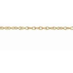 14K Yellow Gold 1.25 mm Rope Chain by the Inch: 14K Yellow Gold 1.25 mm Rope Chain by the Inch