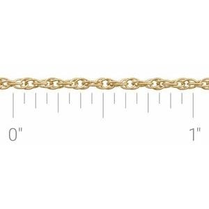 10K Yellow Gold 1.75 mm Rope Chain by the Inch: 10K Yellow Gold 1.75 mm Rope Chain by the Inch