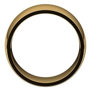 14K Yellow Gold 10 mm Lightweight Comfort-Fit Half Round Band Size 6.5: 14K Yellow Gold 10 mm Lightweight Comfort-Fit Half Round Band Size 6.5