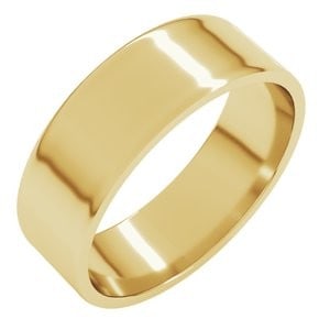 14K Yellow Gold 6 mm Ultra-Lightweight Flat Band Size 7.5: 14K Yellow Gold 6 mm Ultra-Lightweight Flat Band Size 7.5