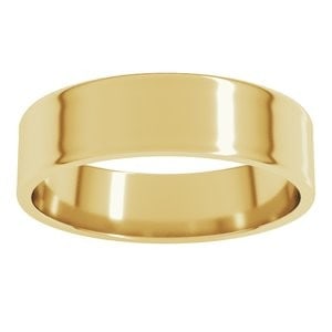 10K Yellow Gold 5 mm Ultra-Lightweight Flat Band Size 7: 10K Yellow Gold 5 mm Ultra-Lightweight Flat Band Size 7