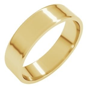 14K Yellow Gold 5 mm Ultra-Lightweight Flat Band Size 7.5: 14K Yellow Gold 5 mm Ultra-Lightweight Flat Band Size 7.5