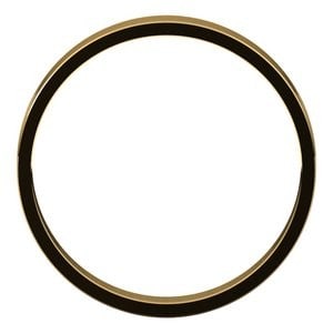 14K Yellow Gold 3 mm Ultra-Lightweight Flat Band Size 5.5: 14K Yellow Gold 3 mm Ultra-Lightweight Flat Band Size 5.5