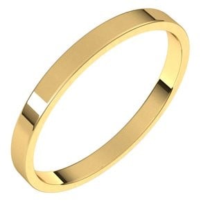10K Yellow Gold 2 mm Ultra-Lightweight Flat Band Size 7: 10K Yellow Gold 2 mm Ultra-Lightweight Flat Band Size 7