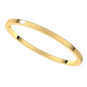 10K Yellow Gold 1 mm Ultra-Lightweight Flat Band Size 10: 10K Yellow Gold 1 mm Ultra-Lightweight Flat Band Size 10