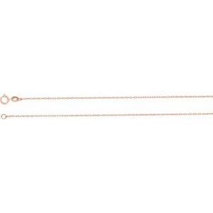 10K Rose Gold 1 mm Rope 20" Chain: 10K Rose Gold 1 mm Rope 20" Chain