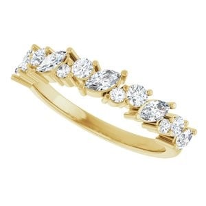 14K Yellow Gold 3/4 CTW Natural Diamond Anniversary Band: 14K Yellow Gold 3/4 CTW Natural Diamond Anniversary Band