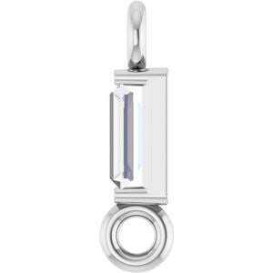 14K White Gold .04 CT Natural Diamond Link (1 of 12)