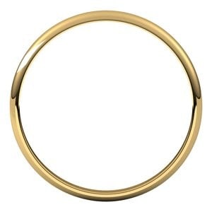 10K Yellow Gold 2 mm Ultra-Lightweight Half Round Band Size 7: 10K Yellow Gold 2 mm Ultra-Lightweight Half Round Band Size 7