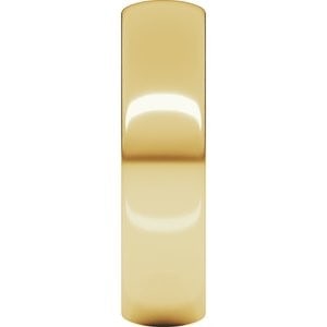 10K Yellow Gold 5 mm Ultra-Lightweight Half Round Band Size 7: 10K Yellow Gold 5 mm Ultra-Lightweight Half Round Band Size 7