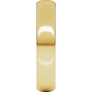 10K Yellow Gold 4 mm Ultra-Lightweight Half Round Band Size 7: 10K Yellow Gold 4 mm Ultra-Lightweight Half Round Band Size 7