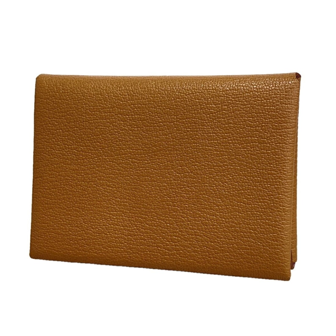 Hermes Calvi Duo Chevre Mysore Wallet/Coin Case, Chai Mauve Sylvestre, U Stamp, Women's: --- Catalog ---Category: SizeSize (HxWxD): 7.5cm x 10.5cm x 1cm / 2.95'' x 4.13'' x 0.39''Category: DesignType: Coin purse/coin caseColor: BrownGender: WomenMaterial: Chevre myzore leather Category: G