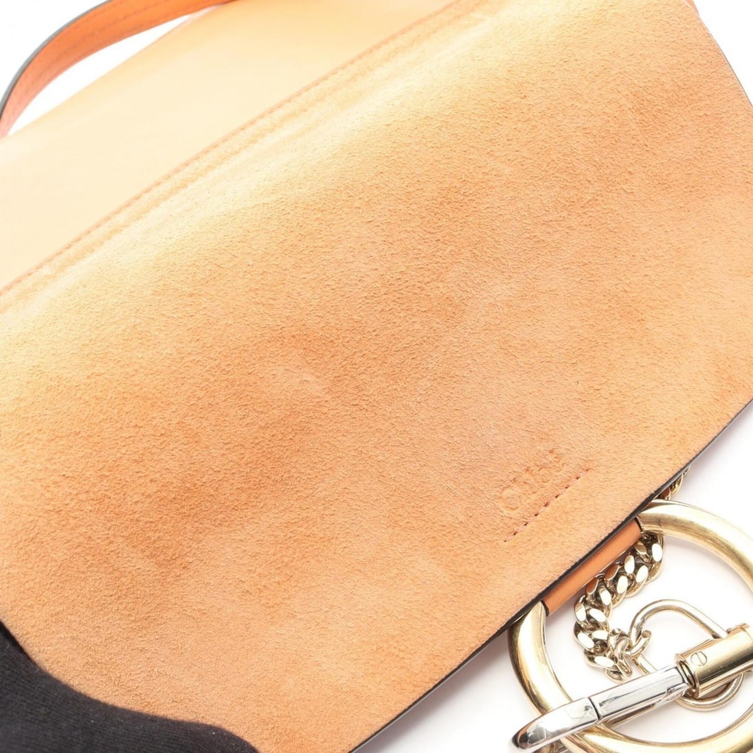 Chloé Chloe Faye shoulder bag/handbag, leather/suede, women's, orange.: --- Catalog ---Category: SizeSize (HxWxD): 16cm x 24cm x 3cm / 6.29'' x 9.44'' x 1.18''Category: DesignType: Handbag, Shoulder bagColor: OrangeGender: WomenMaterial: Leather , Suede Category: GeneralB