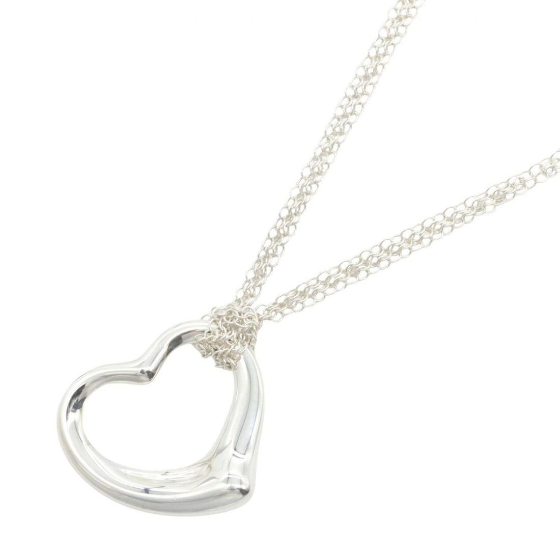 Tiffany & Co. Open Heart Long Necklace, Sterling Silver 925, Women's, Tone, Item Number 60020363: --- Catalog ---Category: SizePendant Size: 32mm x 35mm / 1.25'' x 1.37''Neck Circumference: 67 cm / 26.37''Category: DesignColor: SilverGender: WomenMaterial: Silver 925Necklace Type: NecklaceCategory