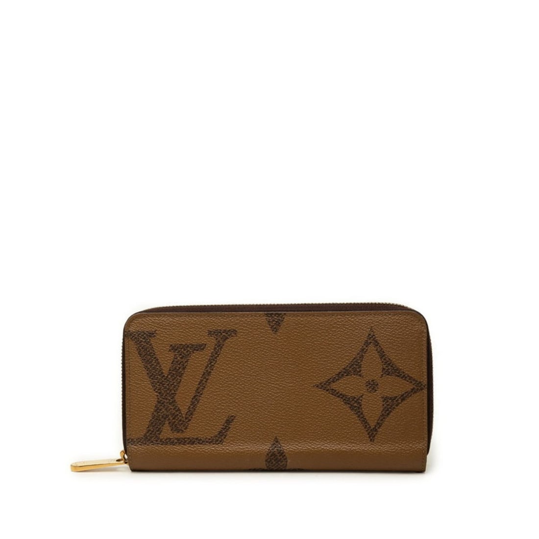 Louis Vuitton Monogram Giant Reverse Zippy Wallet, Round Zipper Long M69353, Brown Leather, Women's: --- Catalog ---Category: SizeSize (HxWxD): 10.5cm x 19cm x 2cm / 4.13'' x 7.48'' x 0.78''Category: DesignType: Coin purse/coin caseColor: Brown, MonogramGender: WomenMaterial: PVC , Leather Category: 
