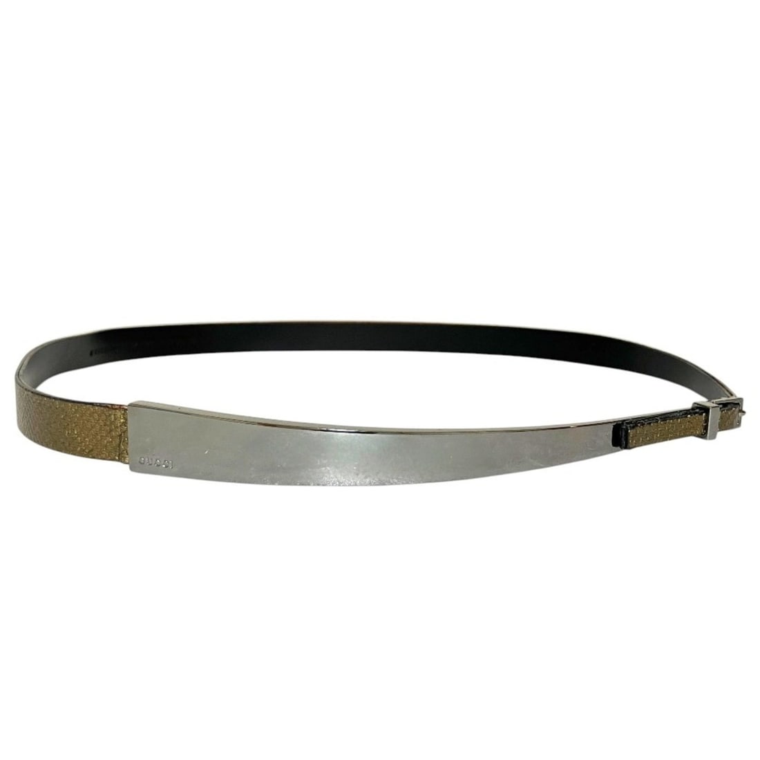GUCCI logo plate leather belt, size 75 (30), gold color, women's.: --- Catalog ---Category: PackNumber in Pack: 2Category: SizeWidth: 1.5cm / 0.59''Length: 72.5cm - 75.5cm / 28.54'' - 29.72''Category: DesignType: Standard beltColor: GoldGender: WomenMaterial (Strap):