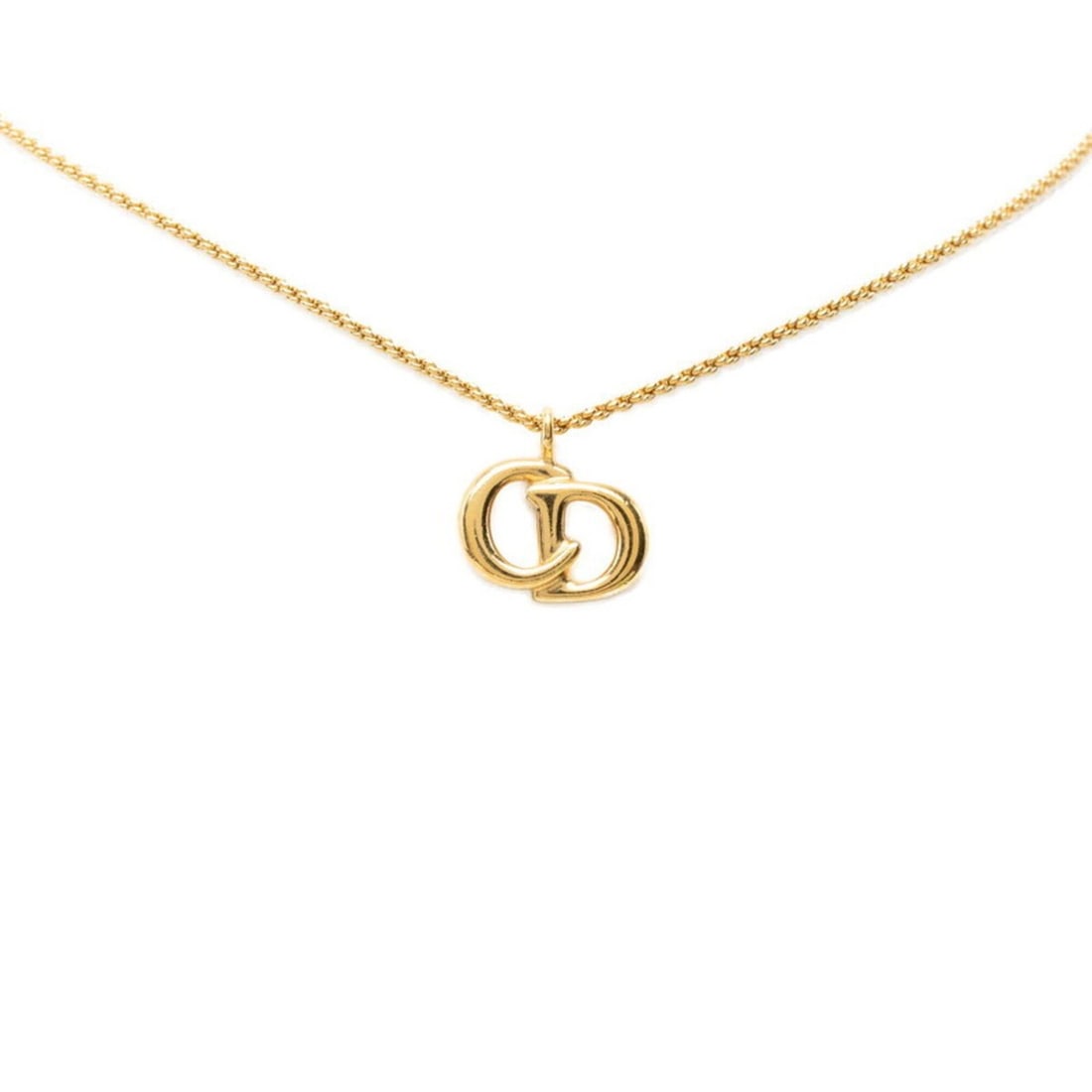 Christian Dior Dior CD Logo Pendant Necklace, Gold Plated, Women's: --- Catalog ---Category: SizePendant Size: 16.9mm x 17.1mm / 0.66'' x 0.67''Neck Circumference: 44 cm / 17.32''Category: DesignColor: GoldGender: WomenNecklace Type: Pendant necklaceCategory: GeneralB