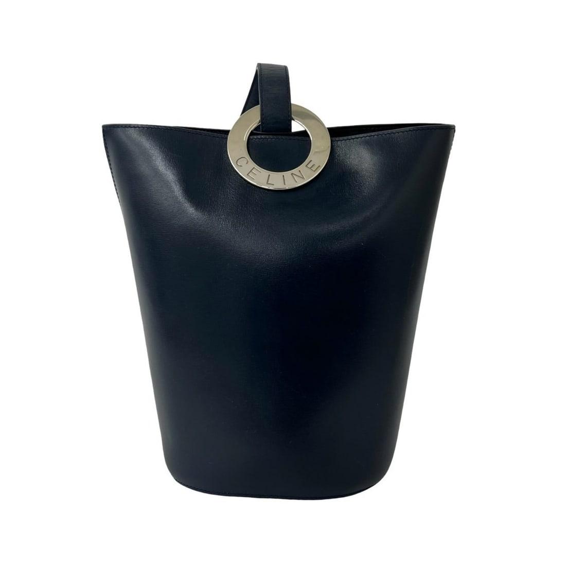 CELINE Vintage Circle Logo Hardware Leather Semi-One Shoulder Bag Tote Navy 36109: --- Catalog ---Category: SizeSize (HxWxD): 28cm x 17cm x 14.5cm / 11.02'' x 6.69'' x 5.7''Category: DesignType: Shoulder bag, Tote bagColor: NavyGender: WomenMaterial: Leather Category: GeneralBrand: 