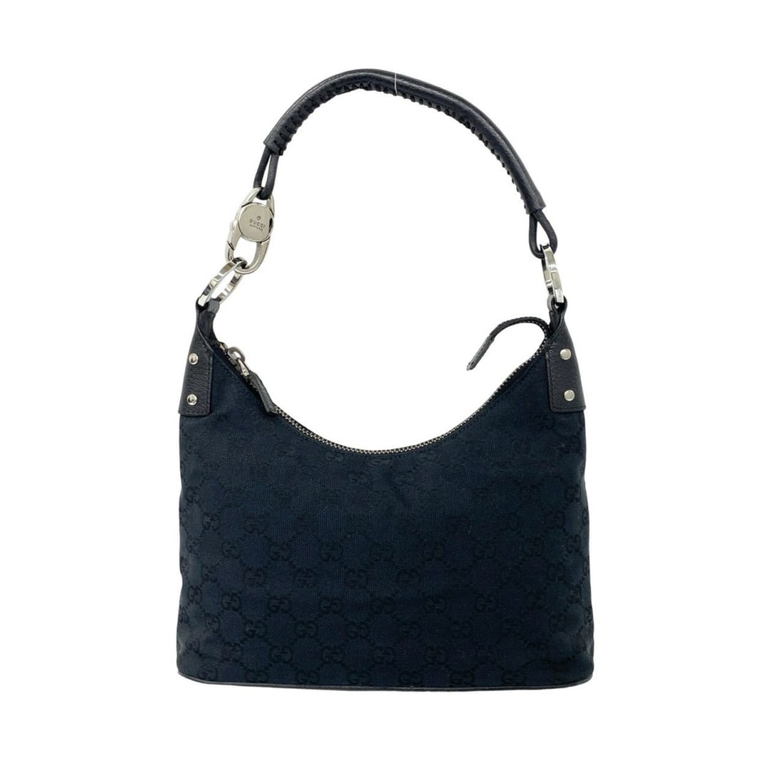 GUCCI GG Logo Patterned Canvas Leather Handbag, Semi-Short Bag, Black, 00661: --- Catalog ---Category: SizeSize (HxWxD): 15.5cm x 26cm x 9.5cm / 6.1'' x 10.23'' x 3.74''Category: DesignType: HandbagColor: BlackGender: WomenMaterial: Canvas , Leather Category: GeneralBrand: Gucc