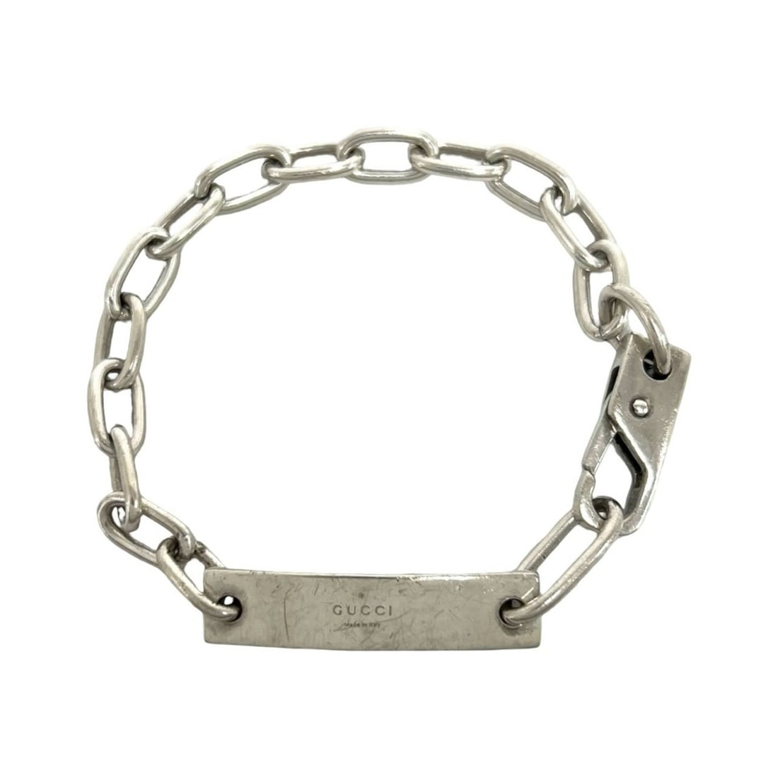 GUCCI Vintage Logo Plate Sterling Silver 925 Chain Bracelet Accessory 34445: --- Catalog ---Category: SizeLength: 16.5cm / 6.49''Category: DesignType: Charm braceletColor: SilverGender: WomenMaterial: Silver 925Category: GeneralBrand: Gucci--- Item List ---Section: ConditionRa
