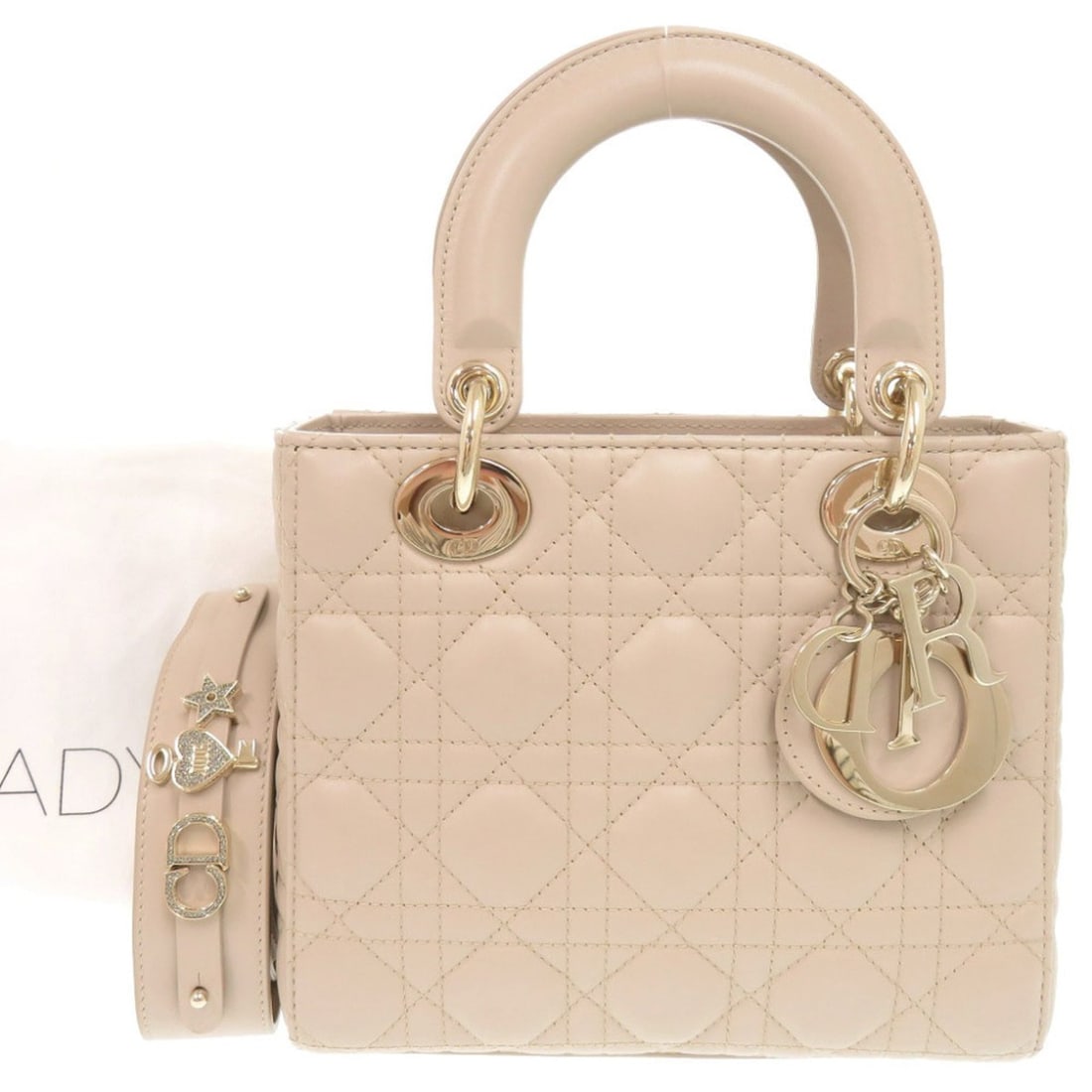 Christian Dior Lady My ABCDior Small Lambskin Beige Handbag 0097: --- Catalog ---Category: SizeSize (HxWxD): 18cm x 20cm x 8cm / 7.08'' x 7.87'' x 3.14''Category: DesignType: HandbagColor: BeigeGender: WomenMaterial: Leather Leather/Fur Type: LambskinCategory: Gener