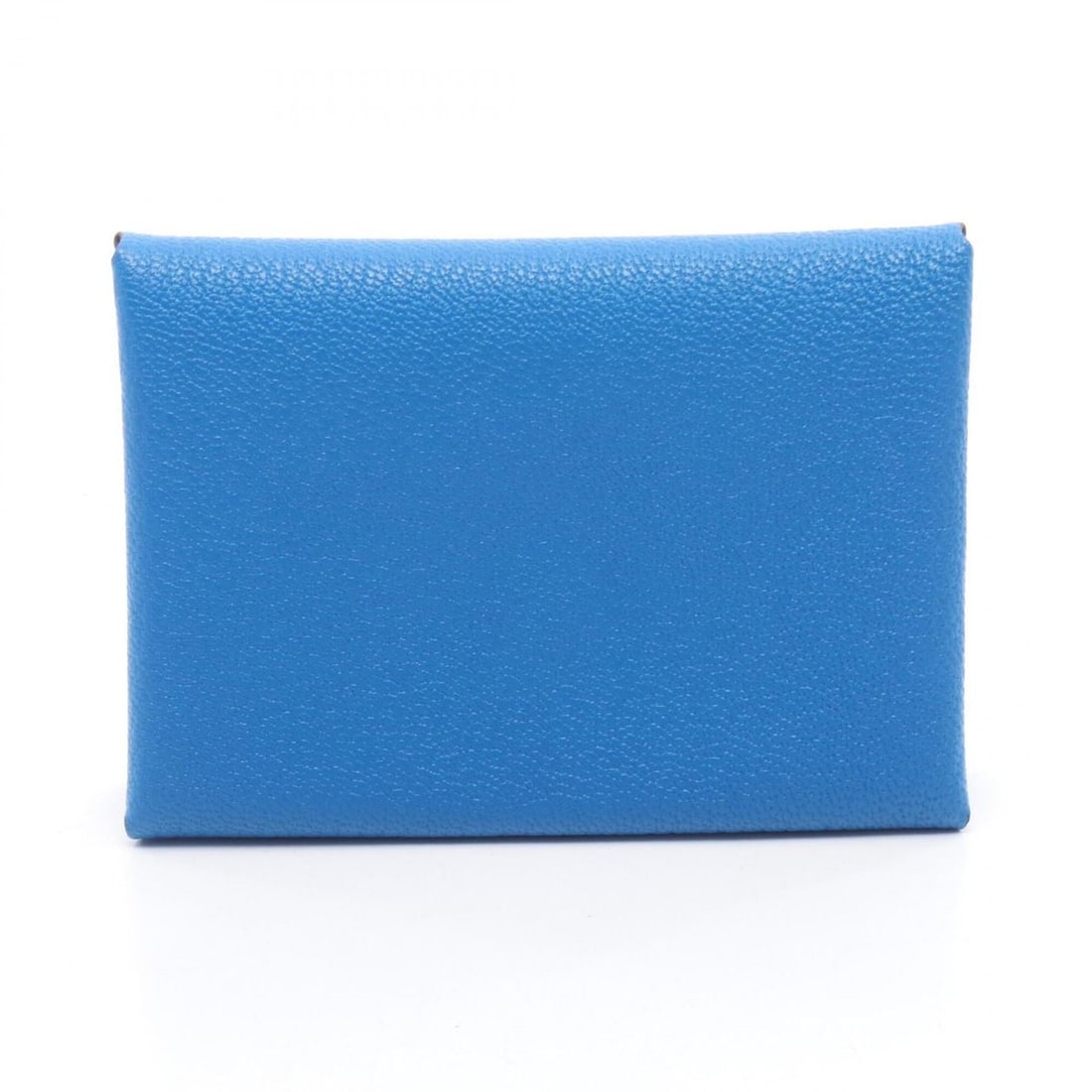 Hermes Calvi Duo Wallet/Coin Purse, Leather, Chevre Women's, Blue, 082977CK: --- Catalog ---Category: SizeSize (HxWxD): 7cm x 10cm x 2cm / 2.75'' x 3.93'' x 0.78''Category: DesignType: Coin purse/coin caseColor: BlueGender: WomenMaterial: Chevre leather Category: GeneralMPN: 0