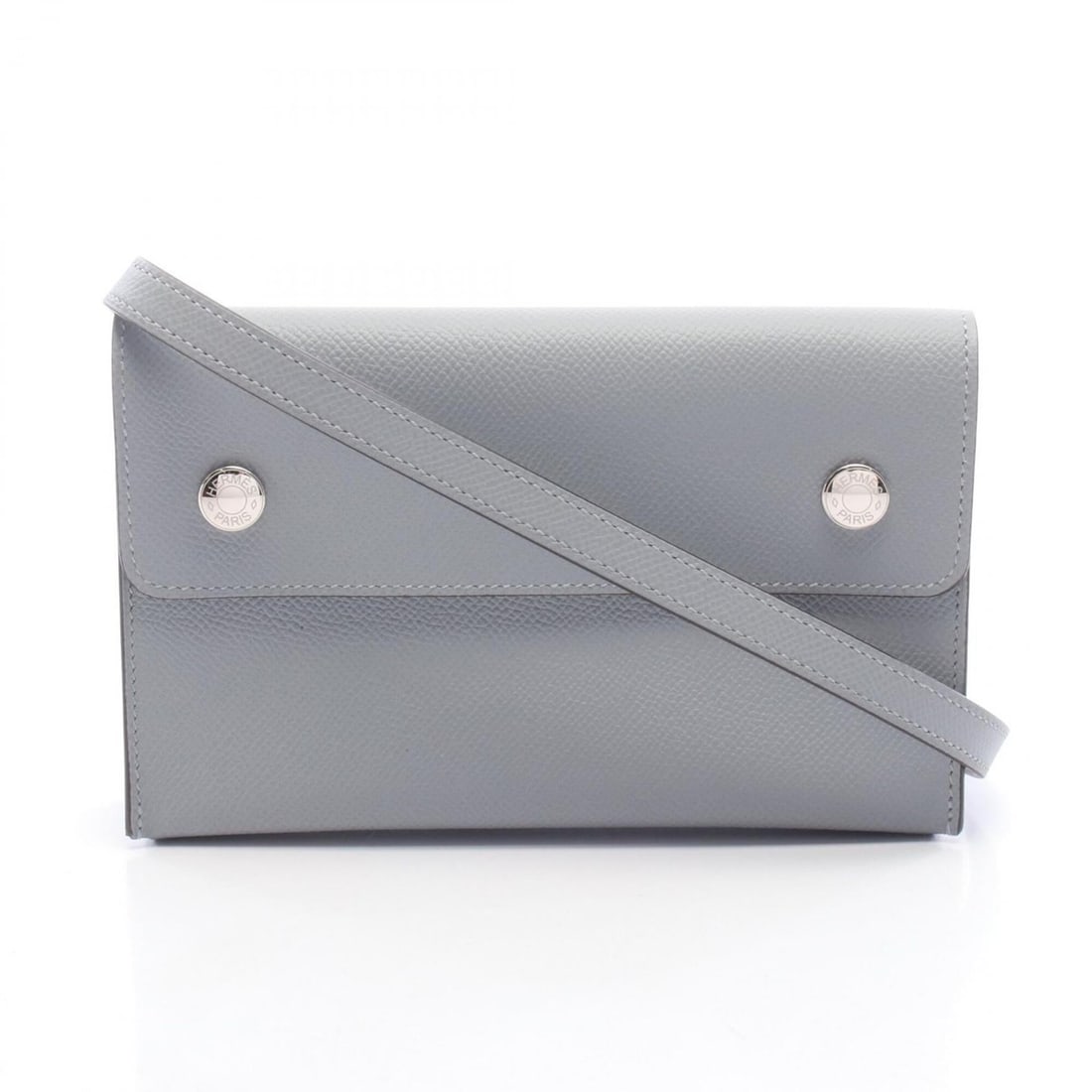 Hermes Snap To Go Shoulder Bag Handbag Leather Veau Epsom Women's Gray: --- Catalog ---Category: SizeSize (HxWxD): 11cm x 18cm x 3cm / 4.33'' x 7.08'' x 1.18''Category: DesignType: Handbag, Shoulder bagColor: GrayGender: WomenMaterial: Epsom leather Category: GeneralBrand