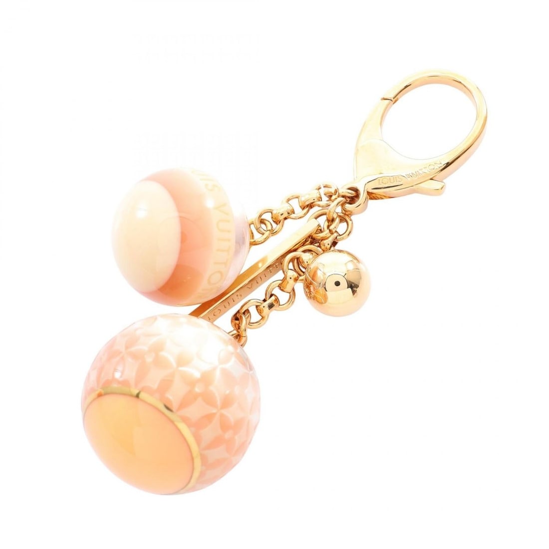 Louis Vuitton Bijou Sac Mini Lin Croisette Charm Accessory, GP Resin, Women's, Gold/Pink Tones, (1 of 10)