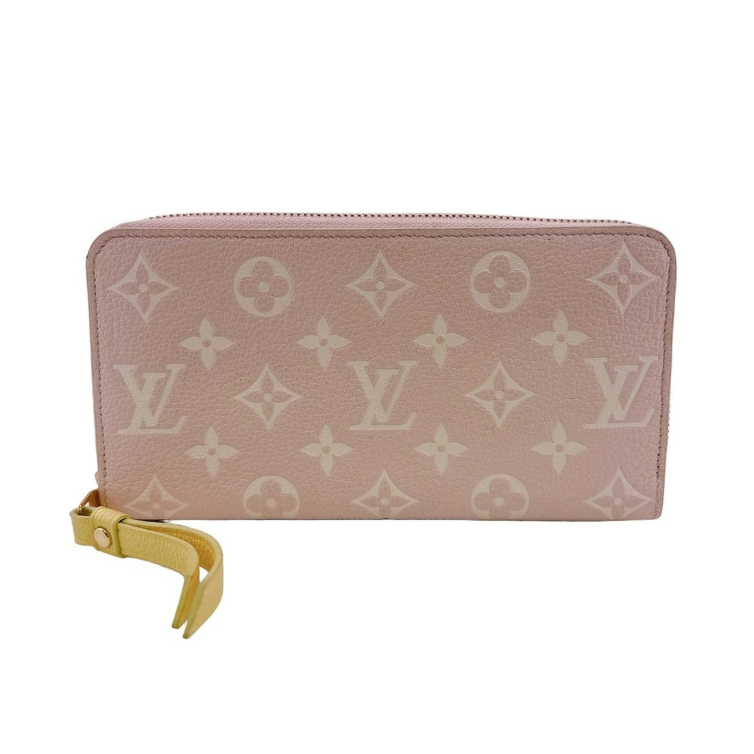 LOUIS VUITTON M81279 Zippy Wallet Monogram Empreinte Round Long Pink Beige Yellow Women's: --- Catalog ---Category: SizeSize (HxWxD): 11cm x 19.5cm / 4.33'' x 7.67''Category: DesignType: Long wallet (bi-fold)Color: Beige, YellowGender: WomenMaterial: Monogram Empreinte Category: GeneralLine