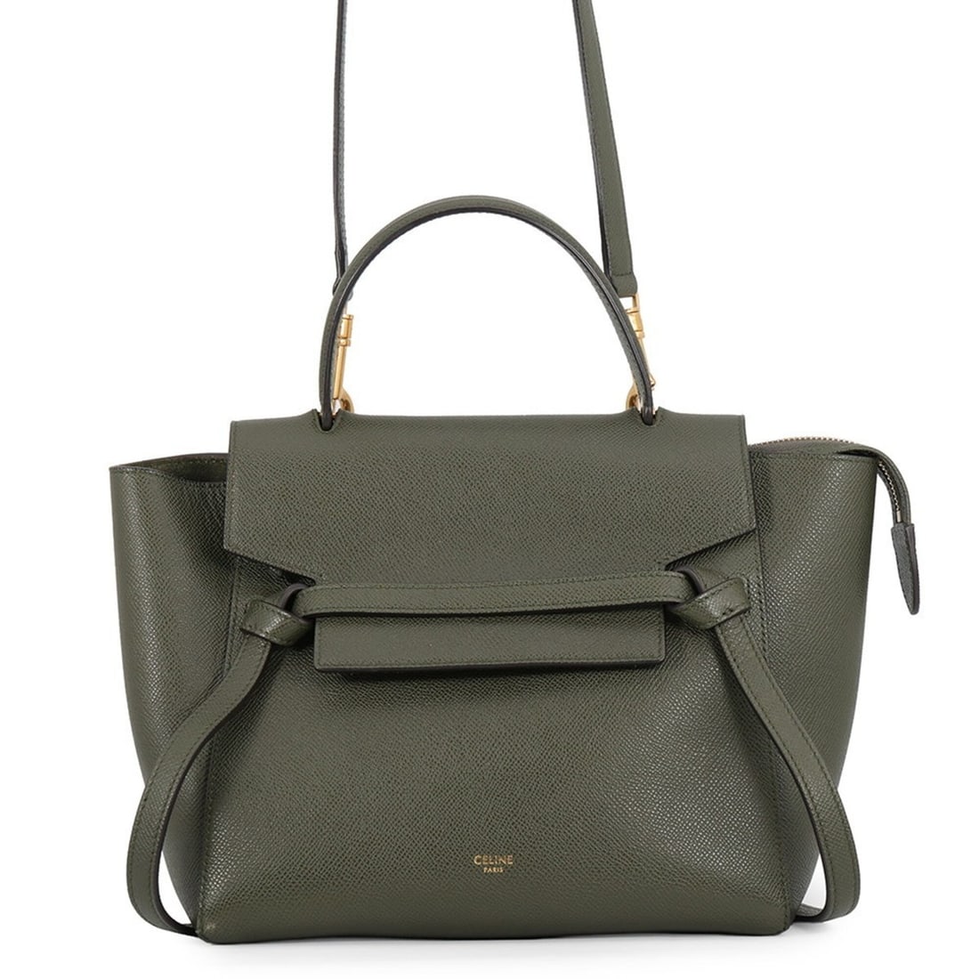 Celine handbag belt bag micro leather 189153 CELINE 2-way shoulder: --- Catalog ---Category: SizeSize (HxWxD): 20cm x 23.5cm x 13cm / 7.87'' x 9.25'' x 5.11''Category: DesignType: HandbagColor: GreenGender: WomenMaterial: Leather Category: GeneralMPN: 189153Brand: Cel