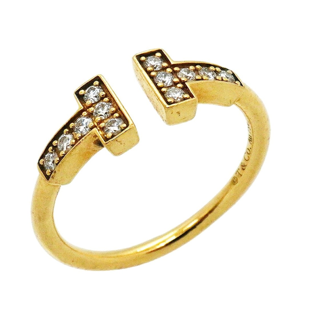 Tiffany & Co. T-Wire Ring, 18K Yellow Gold, Diamond, Size 6.5, Women's: --- Catalog ---Category: SizeJP Size: 6.5US Size: 3.5Category: DesignType: Band ringStone: DiamondGender: WomenMaterial: Yellow gold (18K)Category: GeneralBrand: Tiffany--- Item List ---Section: Condi