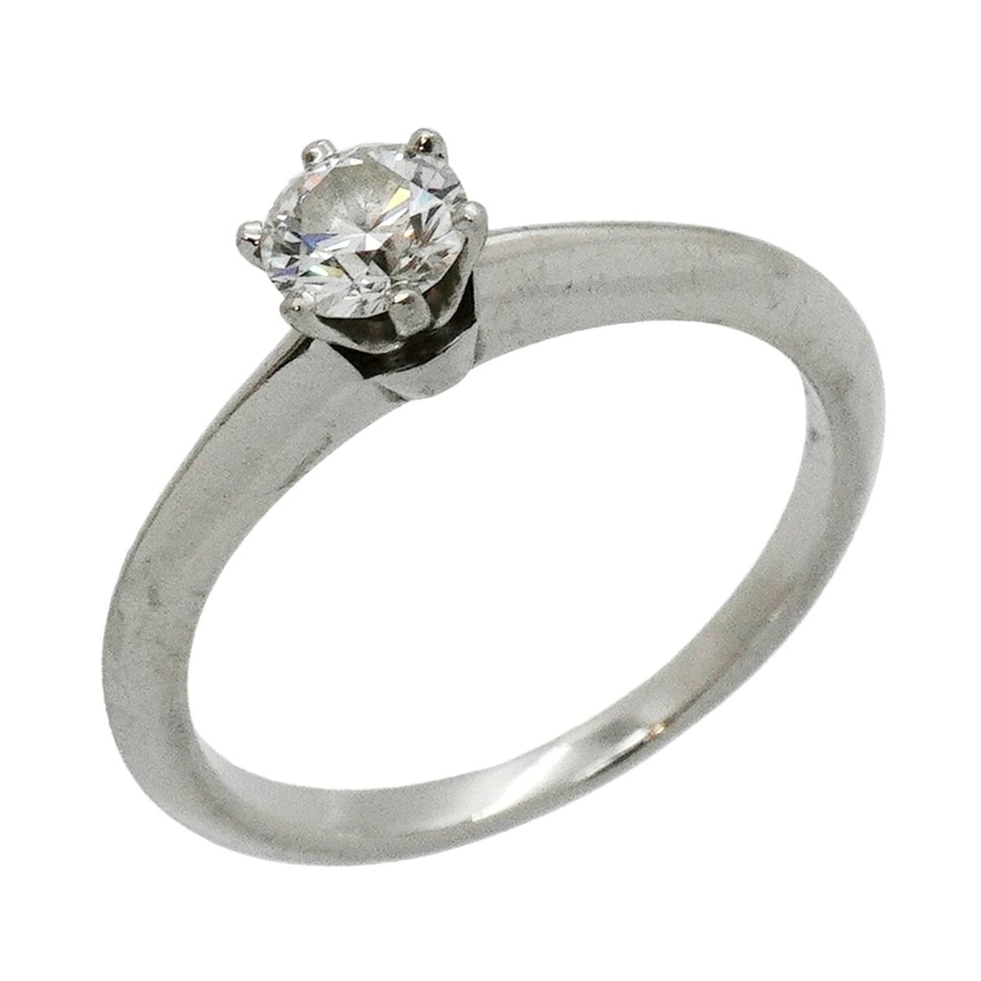 Tiffany & Co. Solitaire Ring, 1PD (One Diamond), Pt950 Platinum, 0.30ct Diamond, Size 9 (Women's): --- Catalog ---Category: SizeJP Size: 9US Size: 5Category: DesignType: Band ringStone: DiamondGender: WomenMaterial: Platinum 950Category: GeneralBrand: Tiffany--- Item List ---Section: ConditionRanki